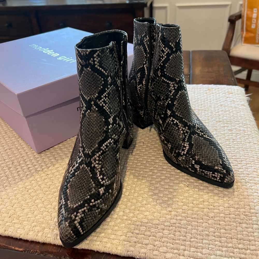 Madden Girl snakeskin boots
